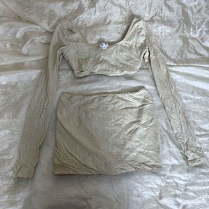 MYMUMMADEIT POINTELLE TOP & SKIRT SET